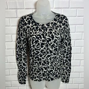 MERONA women Black and White Patterned cardigan Sweater/size S